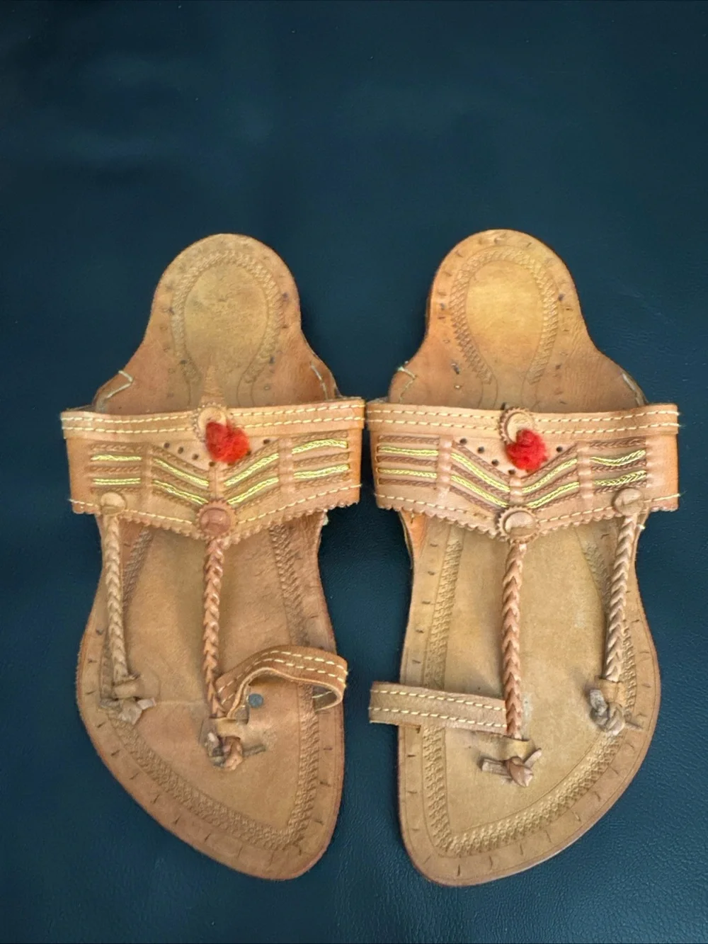 Mens Jesus sandal kolhapuri BOHO leather flat jutti KM39 chappal US size 9